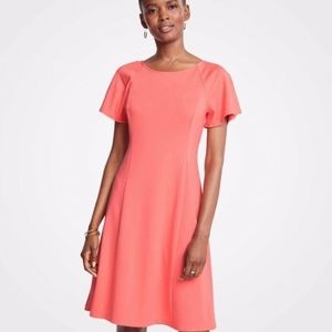 Ann Taylor Dresses - NWT Ann Taylor Short Sleeve Flare Dress 14 Coral Ann Taylor Dresses - NWT Ann Taylor Short Sleeve Flare Dress 14 Coral